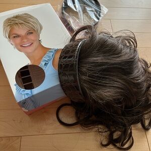 Dark Brown Headband Hairpiece for Instant Volume and Style